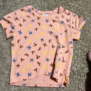 pink butterfly tee